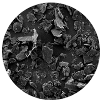 Una imagen de microscopio electrónico de barrido de grafito natural con una densidad aparente de 426 g/L